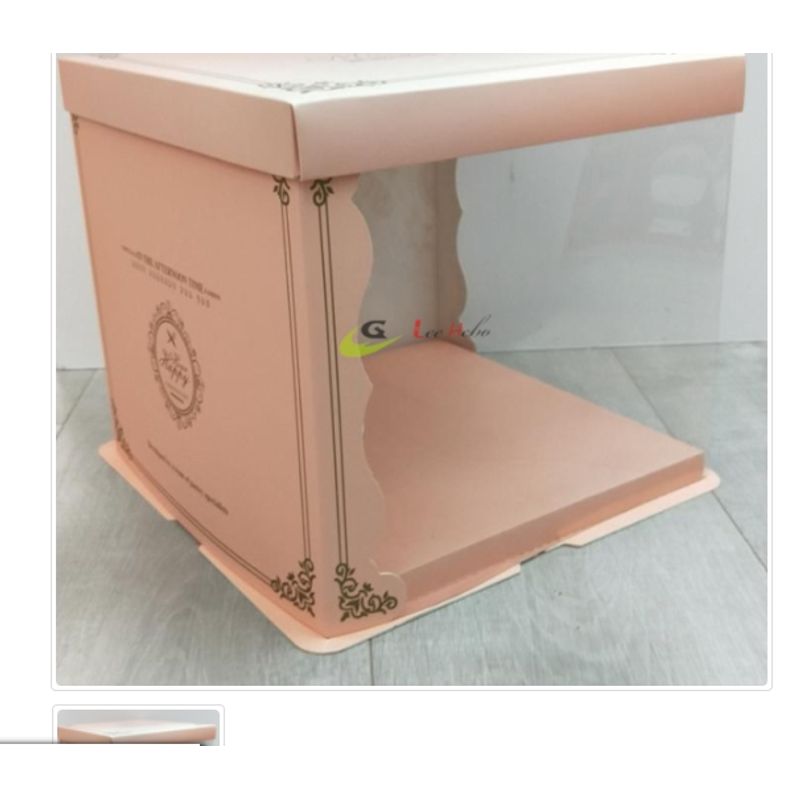 GENERICO - Caja P/Torta Trans C/Rosado 34cm 5 Unidades_