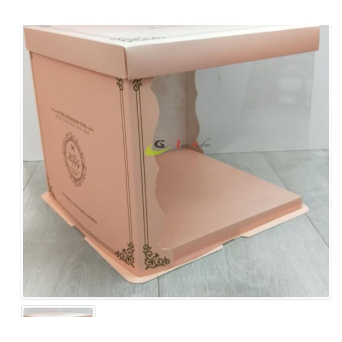 GENERICO - Caja P/Torta Trans C/Rosado 34cm 5 Unidades Reposteria_