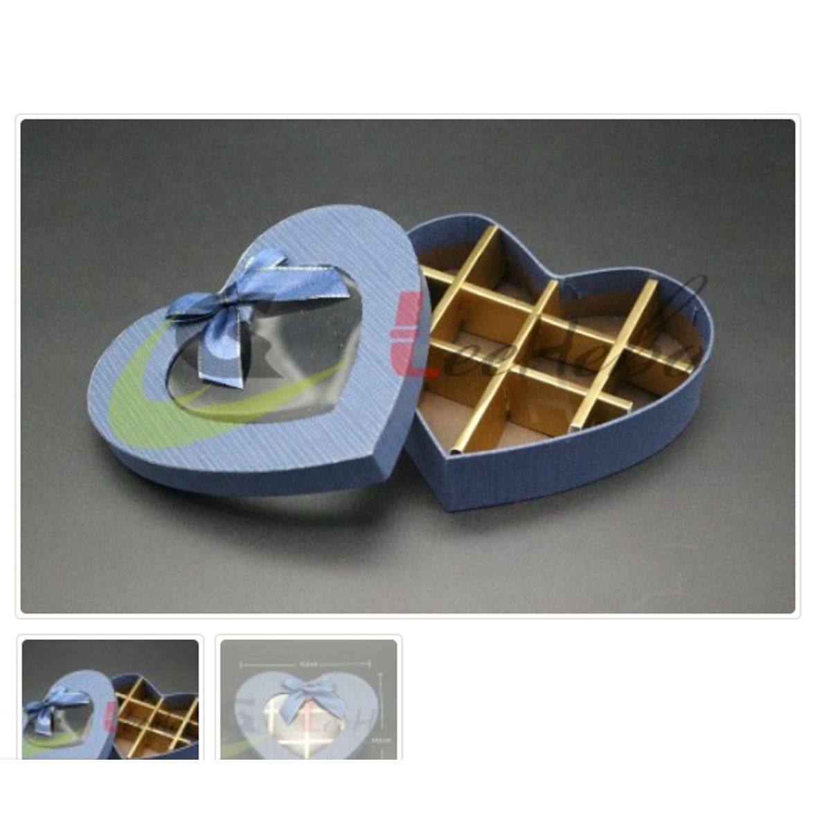 GENERICO - Caja Para Chocolate 10 Puestos Forma Corazon