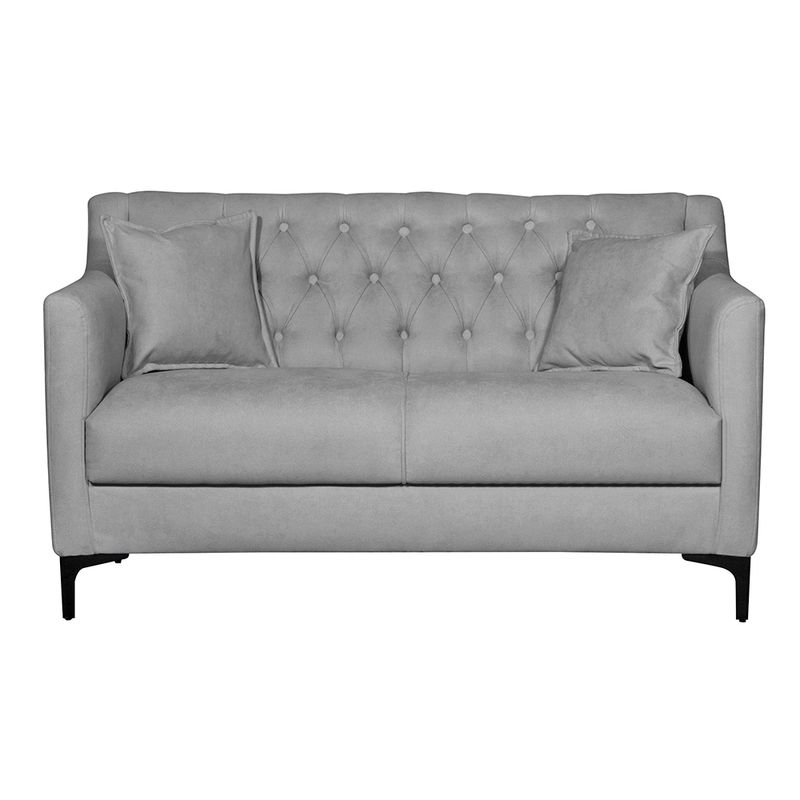 MASEL - Sofá 2c Royal Chenille Gris 135 x 75x80