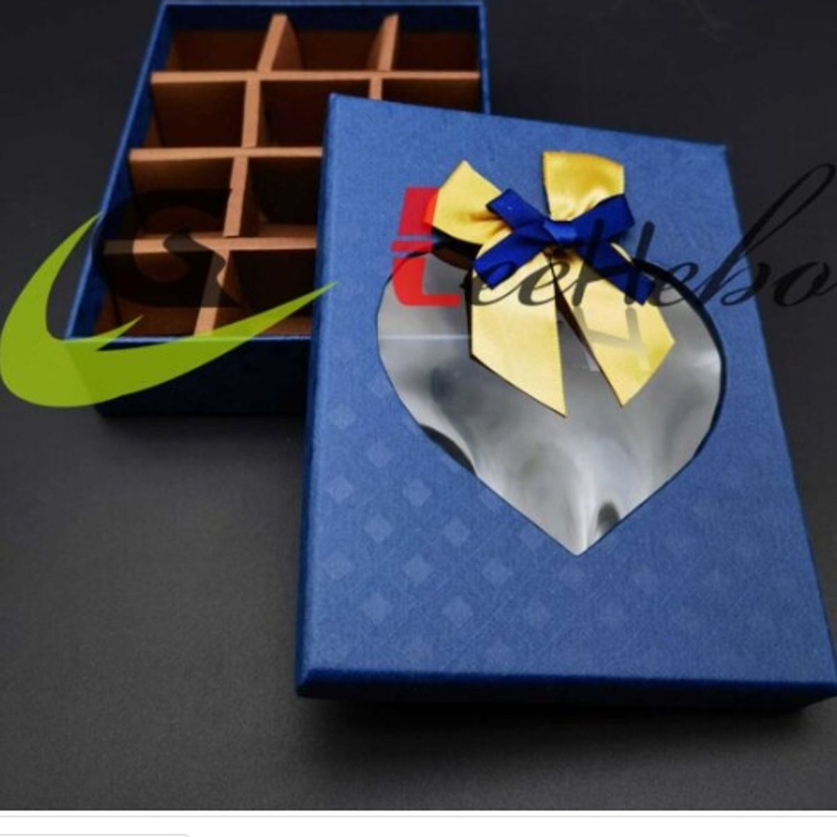 GENERICO - Caja Para Chocolate 12 Puestos Azul