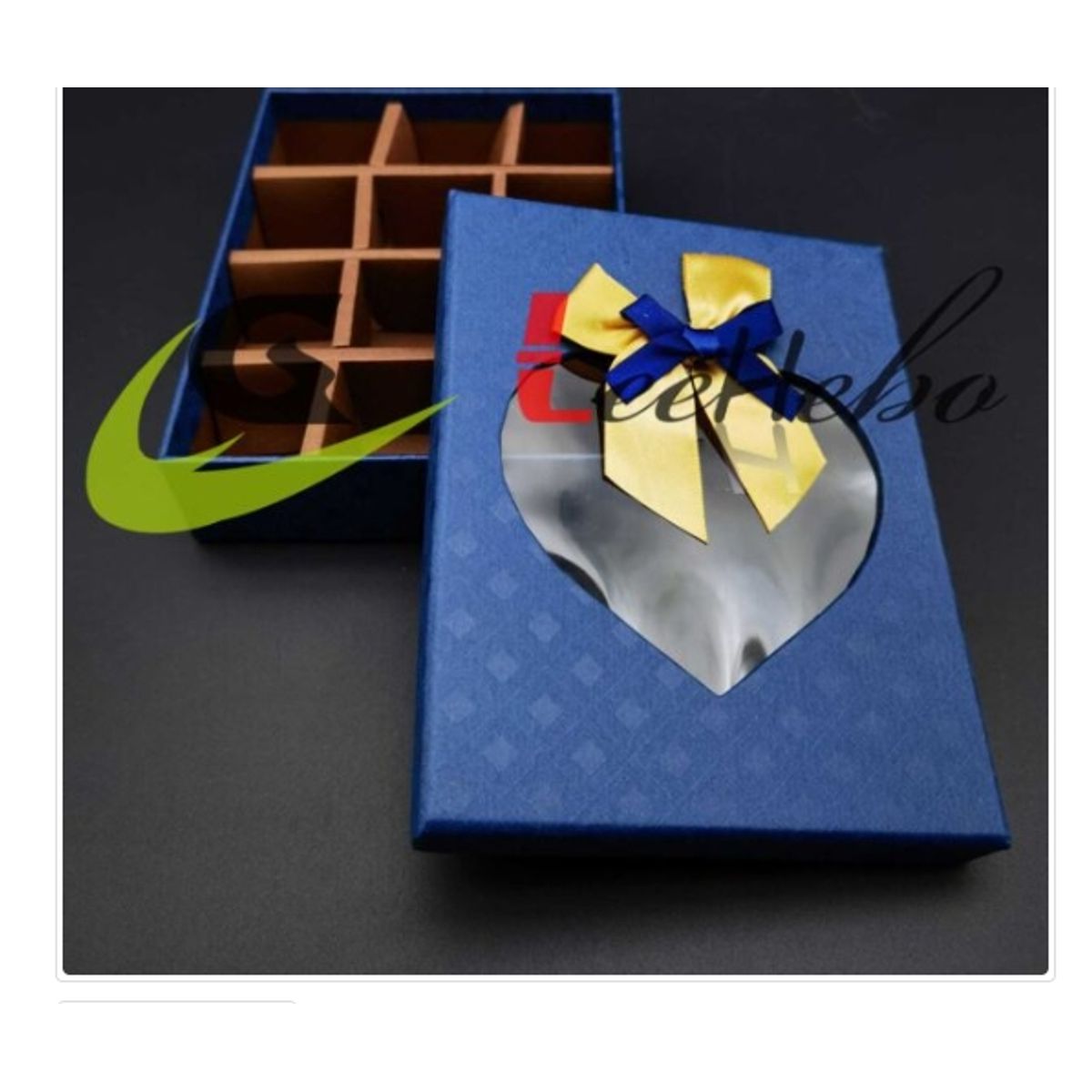 GENERICO - Caja Para Chocolate 12 Puestos Azul