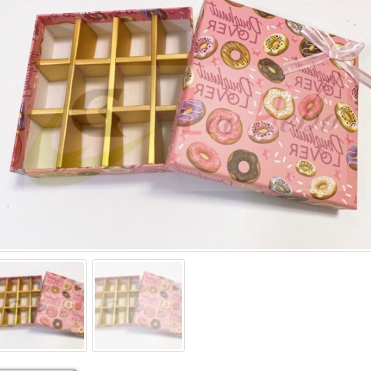 GENERICO - Caja Para Chocolate 16 Puestos Rosa
