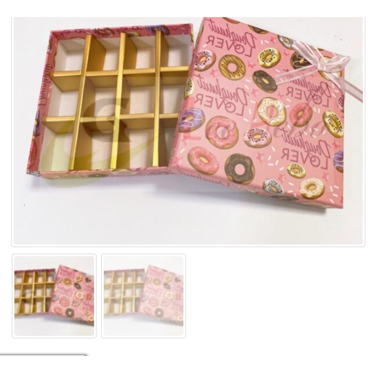 GENERICO - Caja Para Chocolate 16 Puestos Rosa