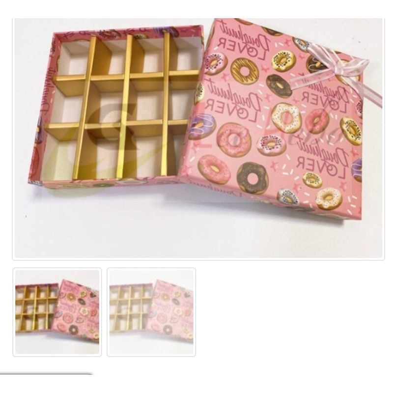 GENERICO - Caja Para Chocolate 16 Puestos Rosa