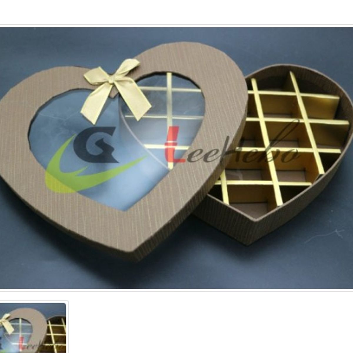 GENERICO - Caja Para Chocolate 18 Puesto Color Cafe