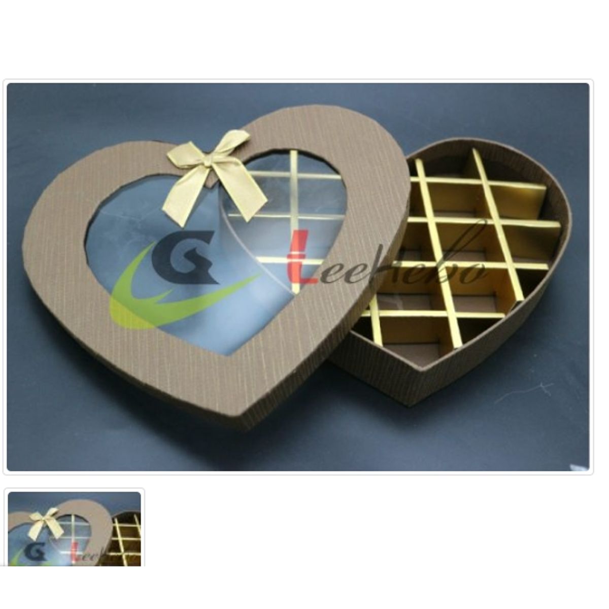 GENERICO - Caja Para Chocolate 18 Puesto Color Cafe