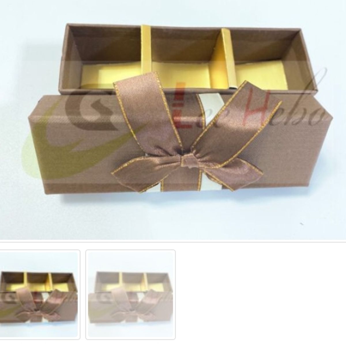 GENERICO - Caja Para Chocolate *3 Puestos  Color Cafe