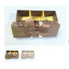 GENERICO - Caja Para Chocolate *3 Puestos Color Cafe