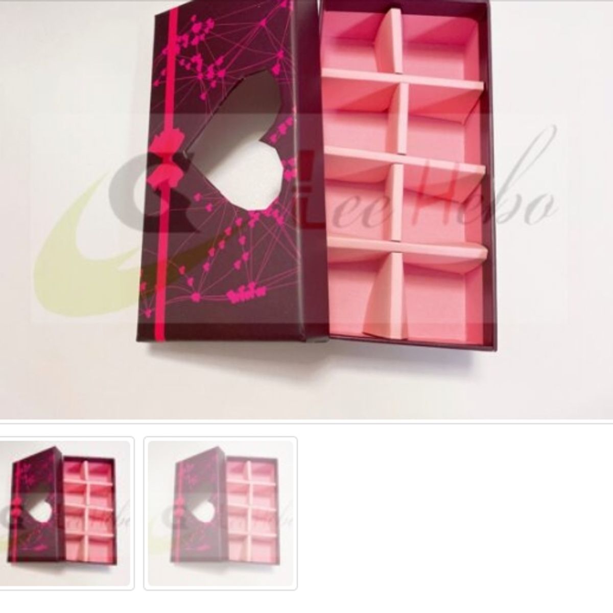 GENERICO - Caja Para Chocolate 8 Puestos Color Vino