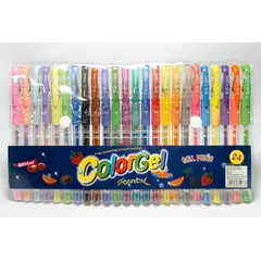 GENERICO - Lapices Boligrafos De Colores Gel De 24 Unidades