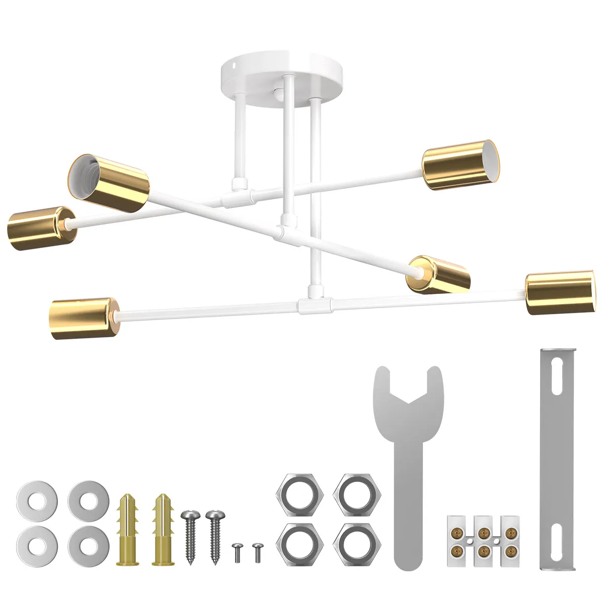 AIZO - Lámpara De Techo Colgante Iluminación Moderna Foco E27 blanco