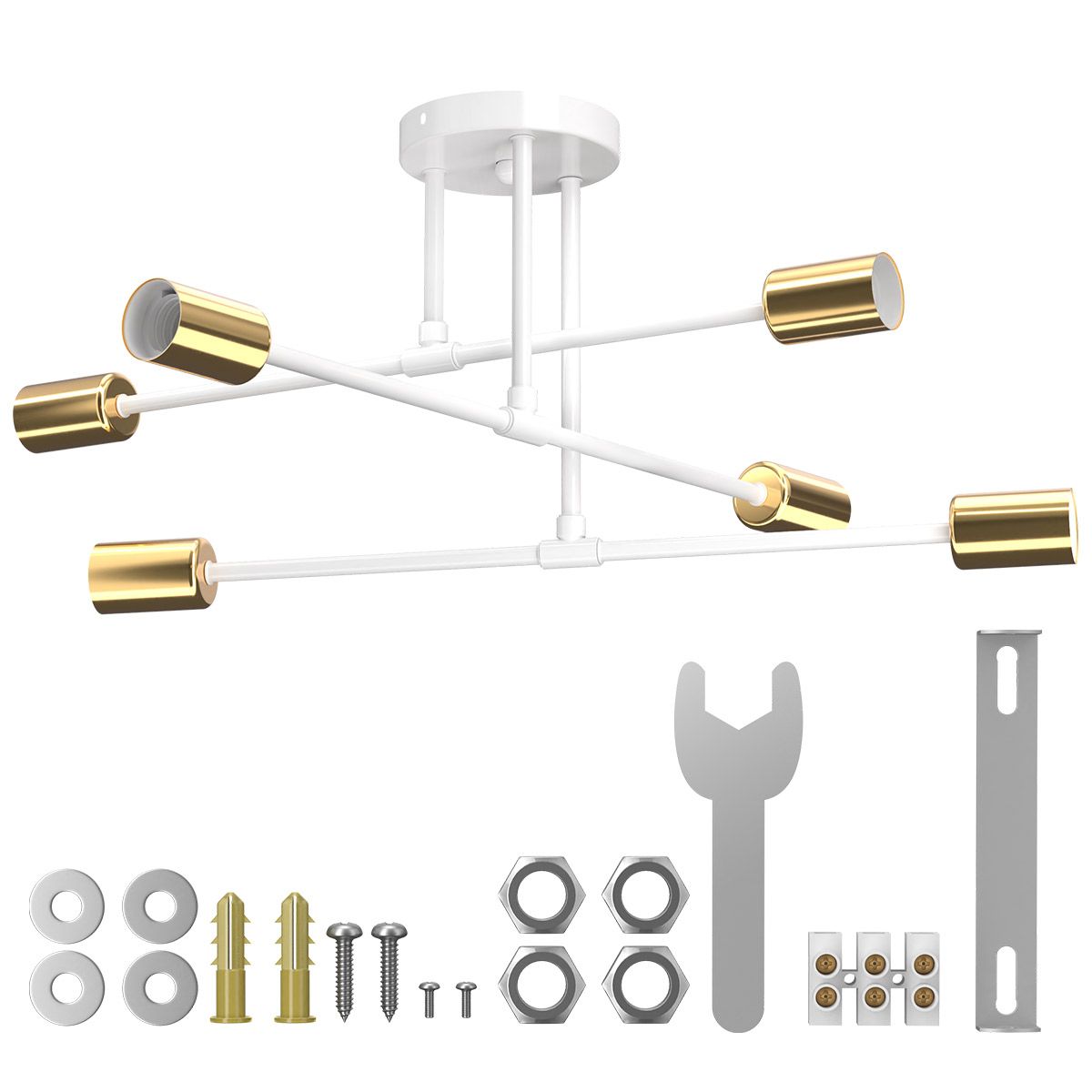AIZO - Lámpara De Techo Colgante Iluminación Moderna Foco E27 blanco