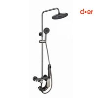 Columna de Ducha con Monomando Negra 4 funciones