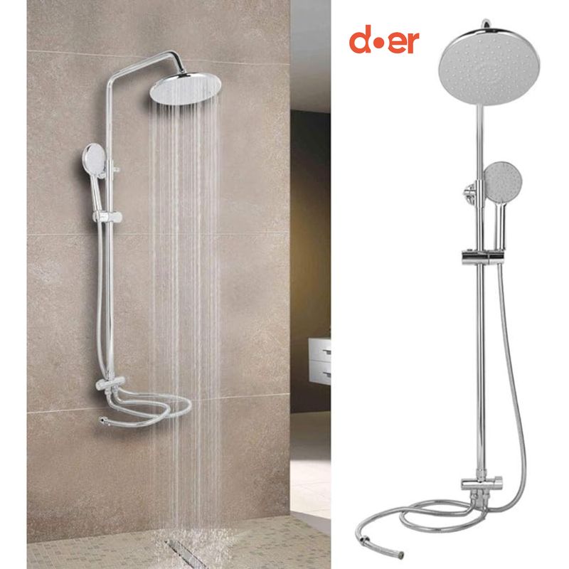 DOER - Columna de ducha redonda con Duchador Cromo Doer