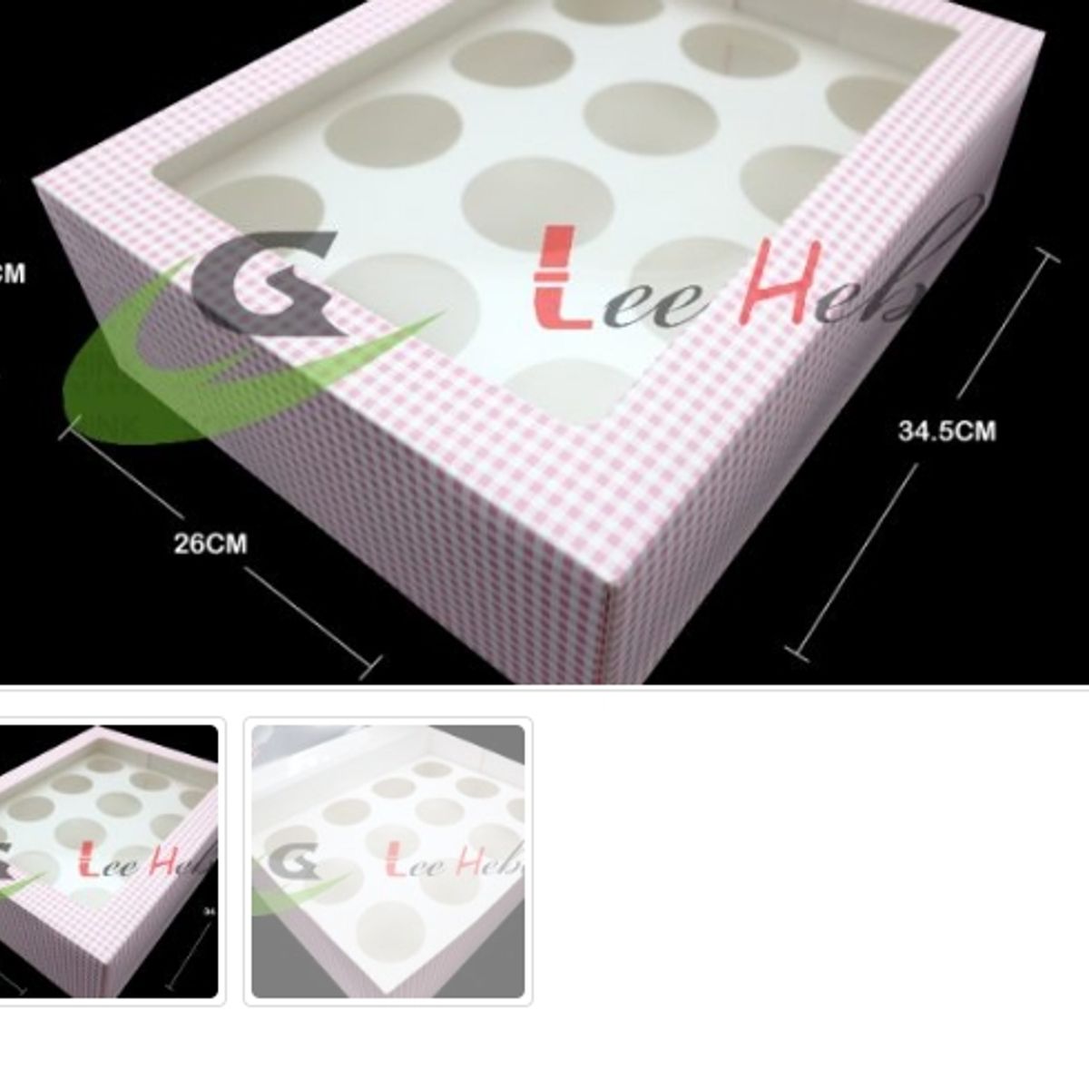 GENERICO - Caja Para Cupcake *12 Puestos – 6 Unidades