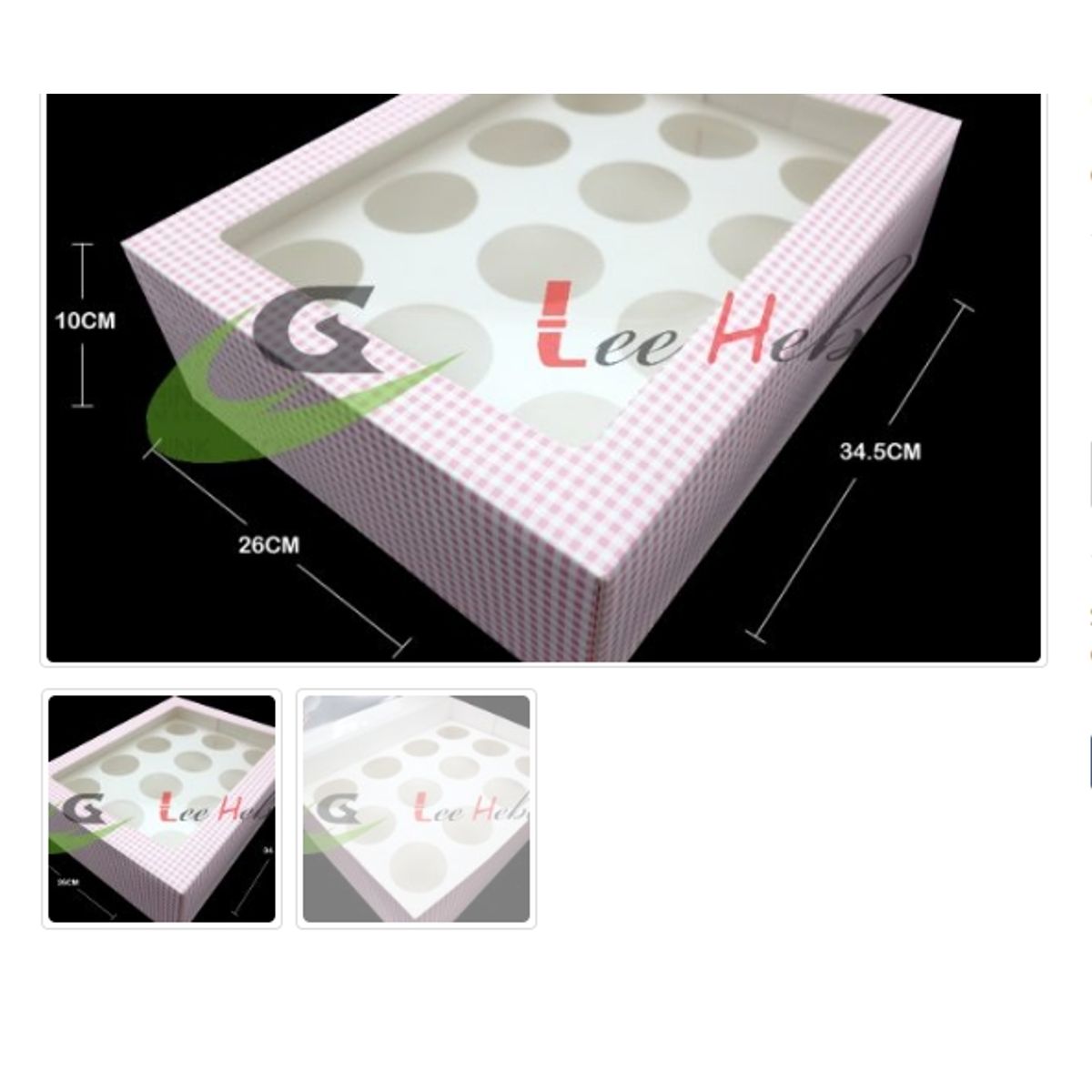 GENERICO - Caja Para Cupcake *12 Puestos – 6 Unidades