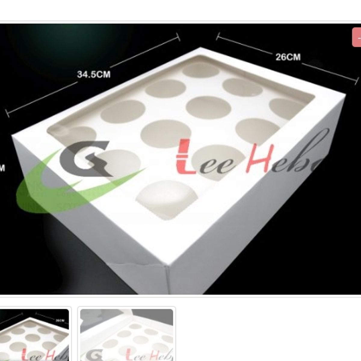 GENERICO - Caja Para Cupcake *12 Puestos – 6 Unidades Reposteria