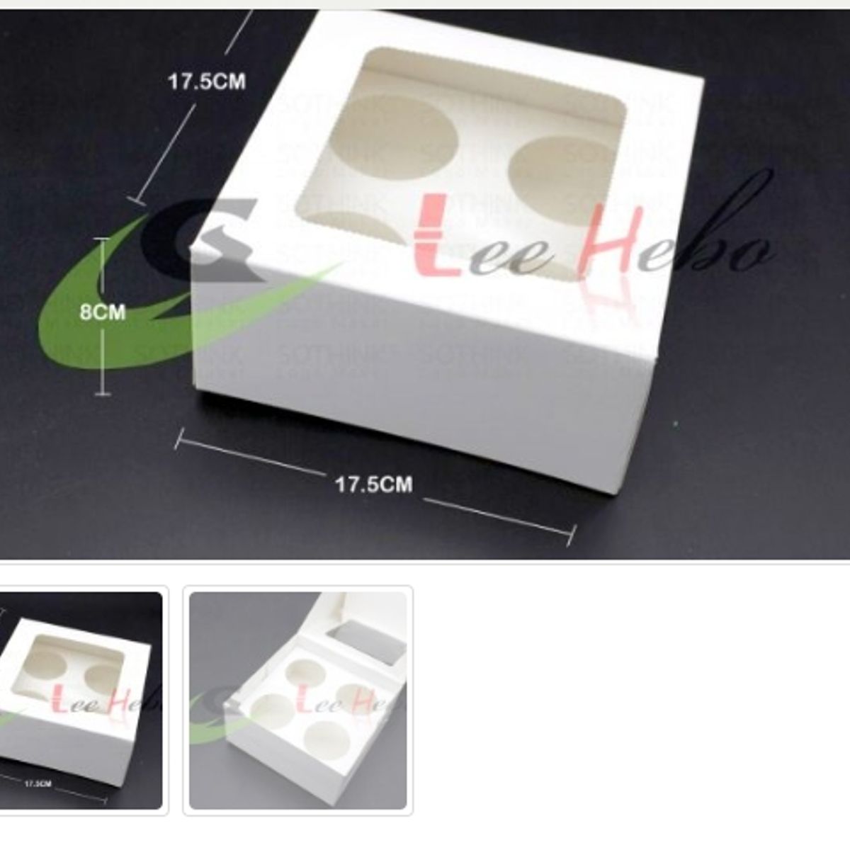 GENERICO - Caja Para Cupcake *4 Puestos – 6 Pcs