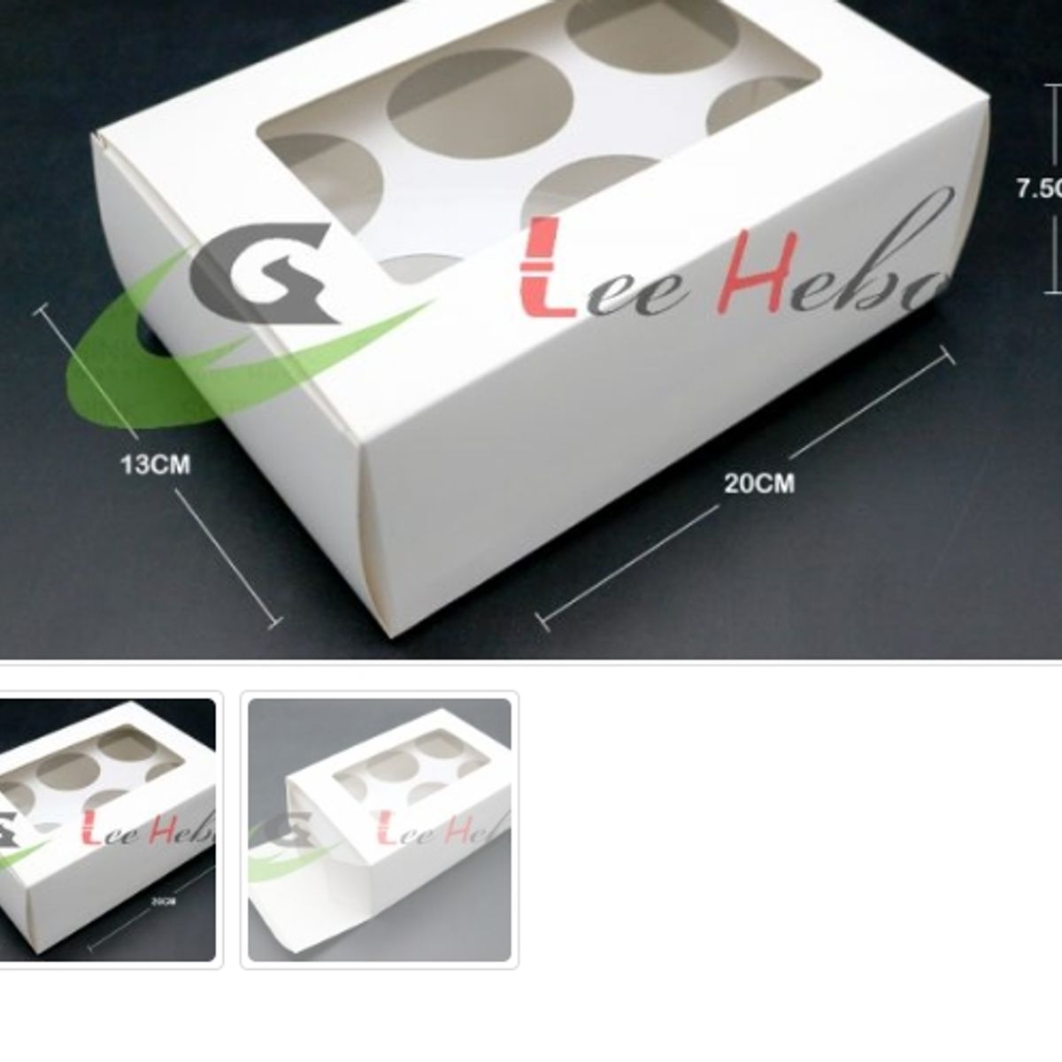 GENERICO - Caja Para Cupcake *6 Puestos – 6 Pcs