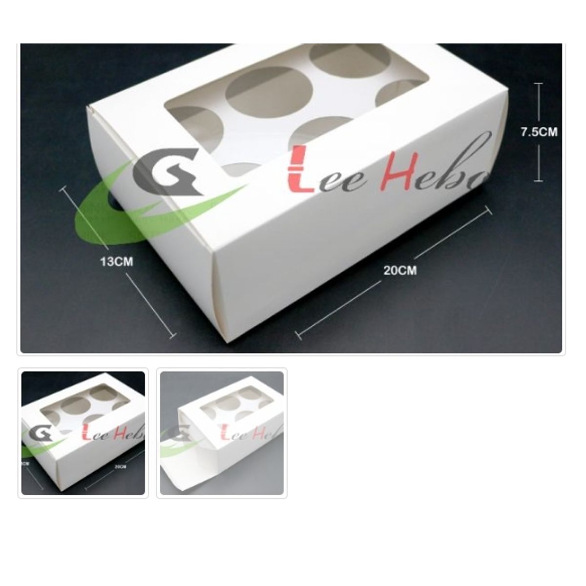 GENERICO - Caja Para Cupcake *6 Puestos – 6 Pcs