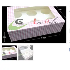 GENERICO - Caja Para Cupcake *6 Puestos – 6 Pcs Blanca_