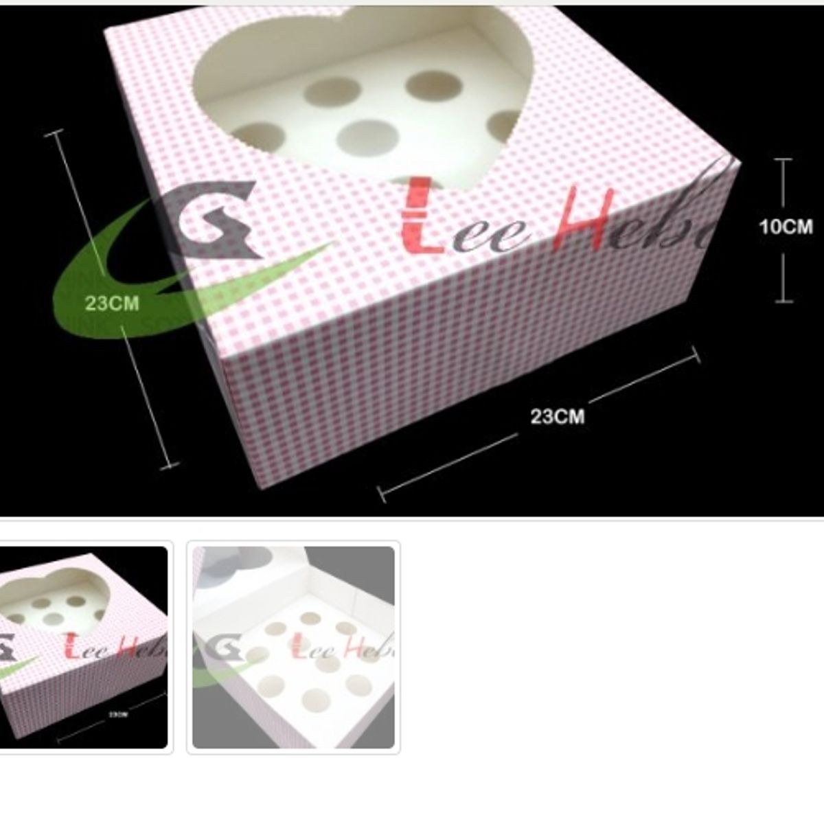 GENERICO - Caja Para Mini Cupcake 10 Puestos  6Pcs