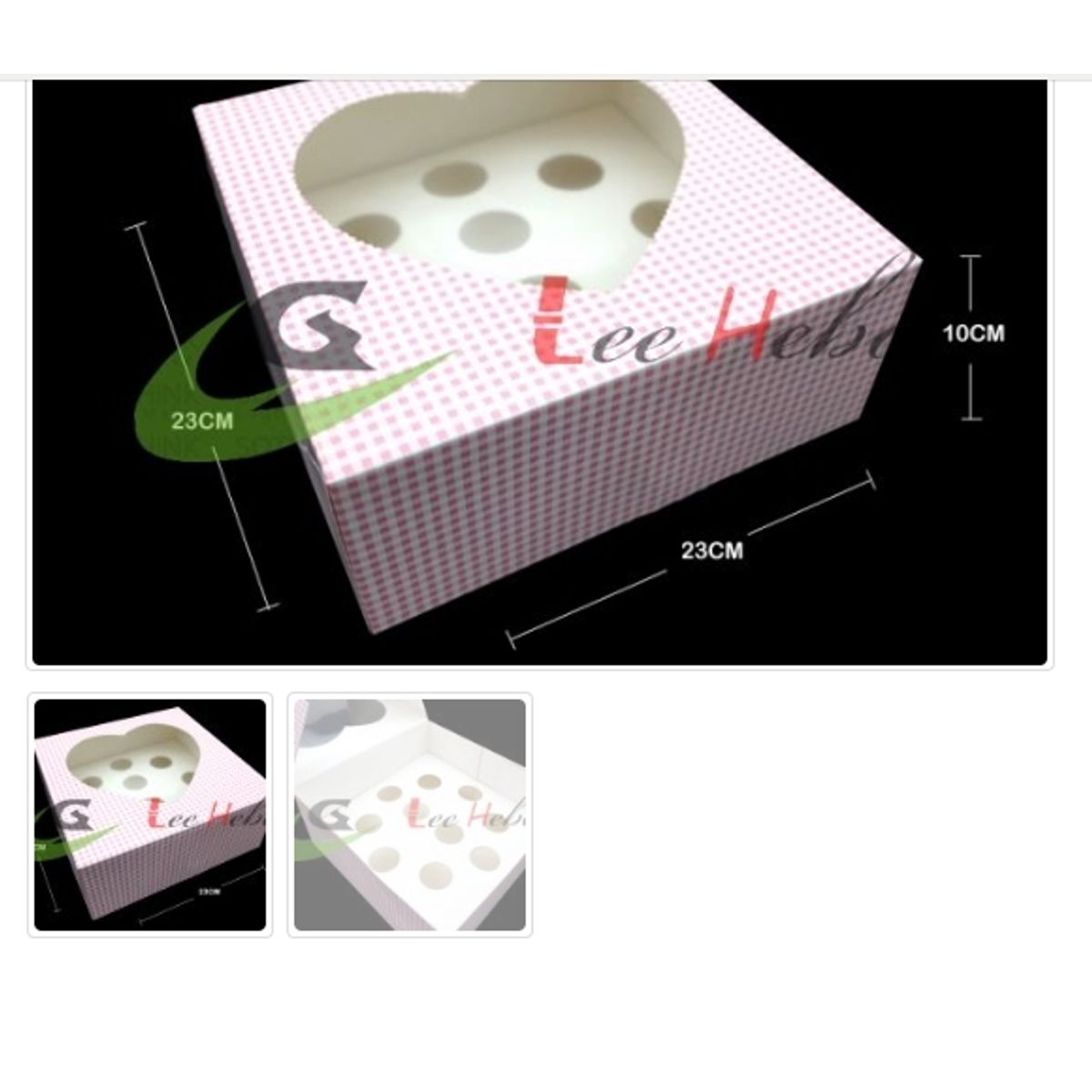GENERICO - Caja Para Mini Cupcake 10 Puestos  6Pcs