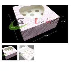 GENERICO - Caja Para Mini Cupcake 10 Puestos 6Pcs