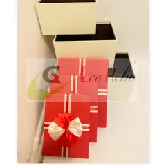 GENERICO - Caja Para Regalos 3 Pcs Colores Surtidos