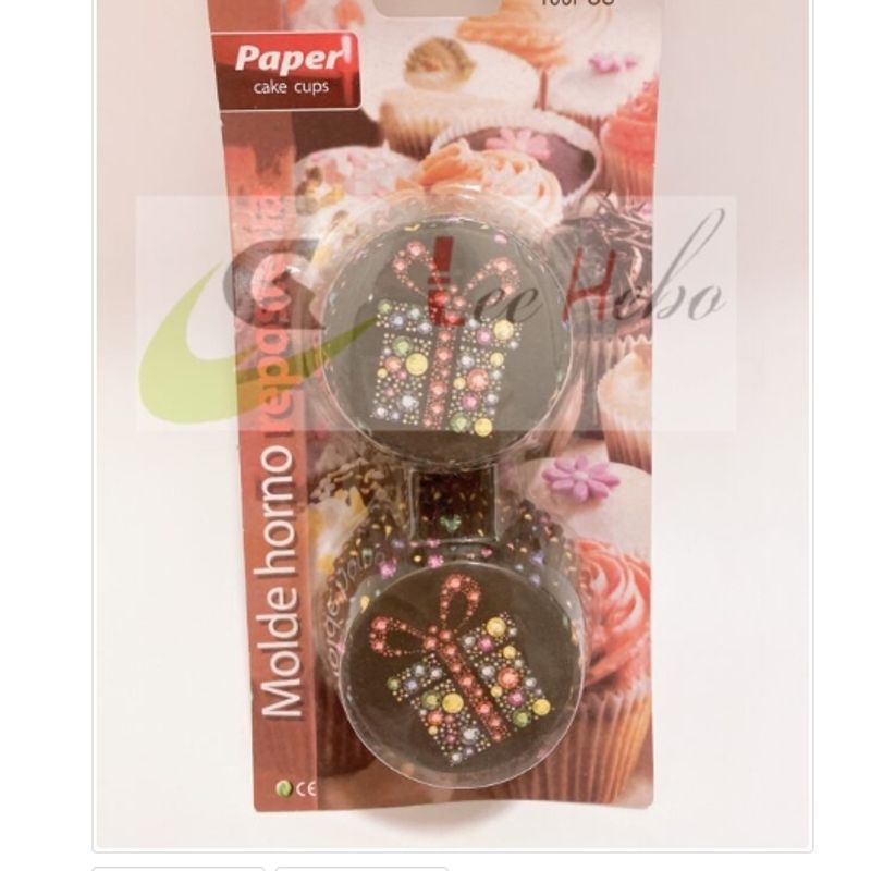 GENERICO - Capsula Cupcake 12cm 2 Divisiones 100 Pcs_