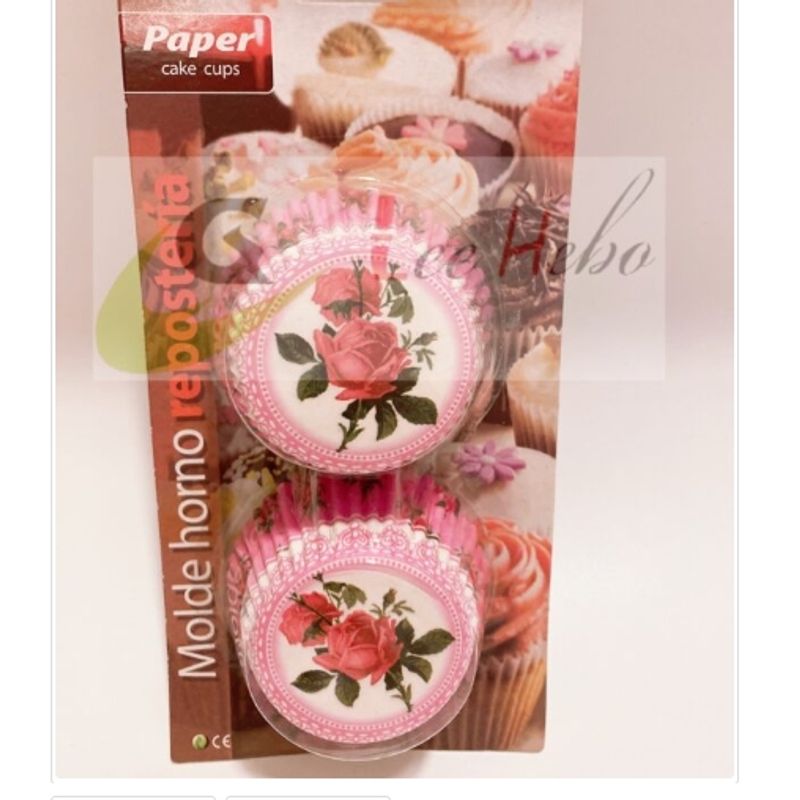 GENERICO - Capsula Cupcake 12cm Flor 100 Pcs_