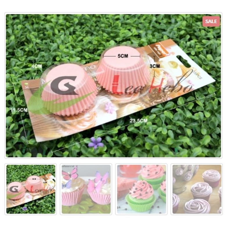 GENERICO - Capsula Cupcake 12cm Reposteria Rosa 100 Pcs