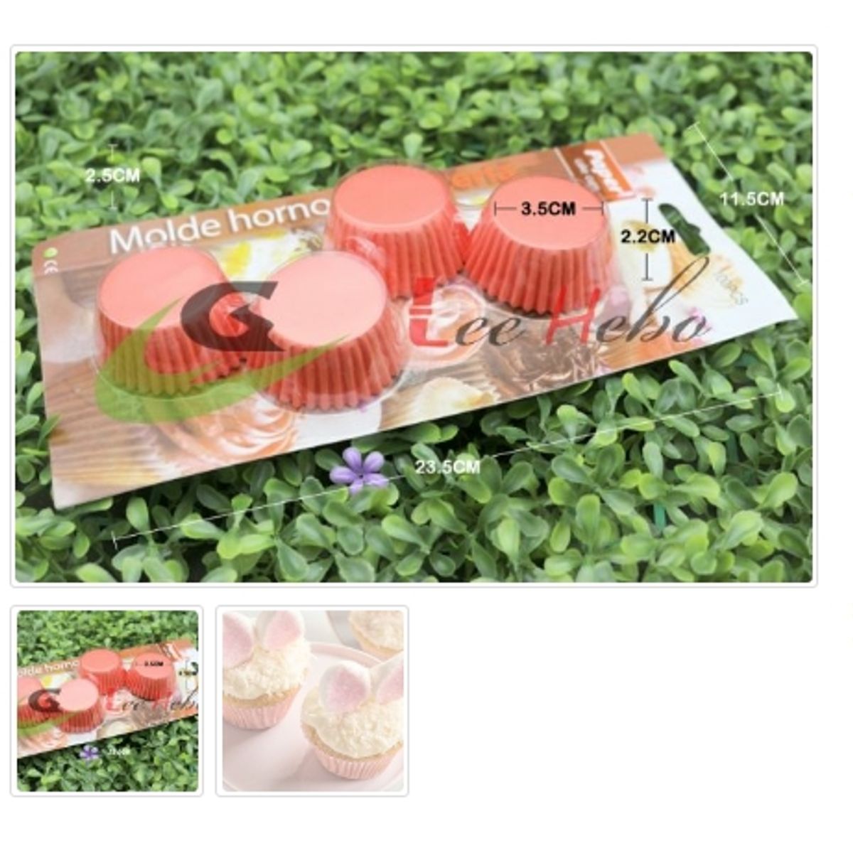 GENERICO - Capsula Cupcake 8Cm 4 Divisiones 100 Pcs
