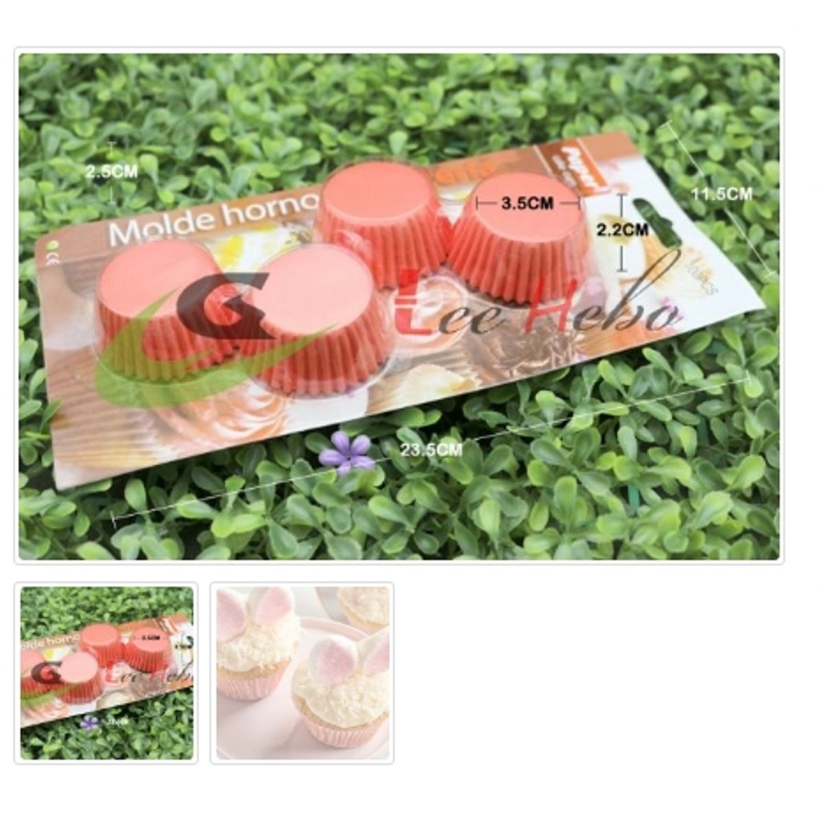 GENERICO - Capsula Cupcake 8Cm 4 Divisiones 100 Pcs