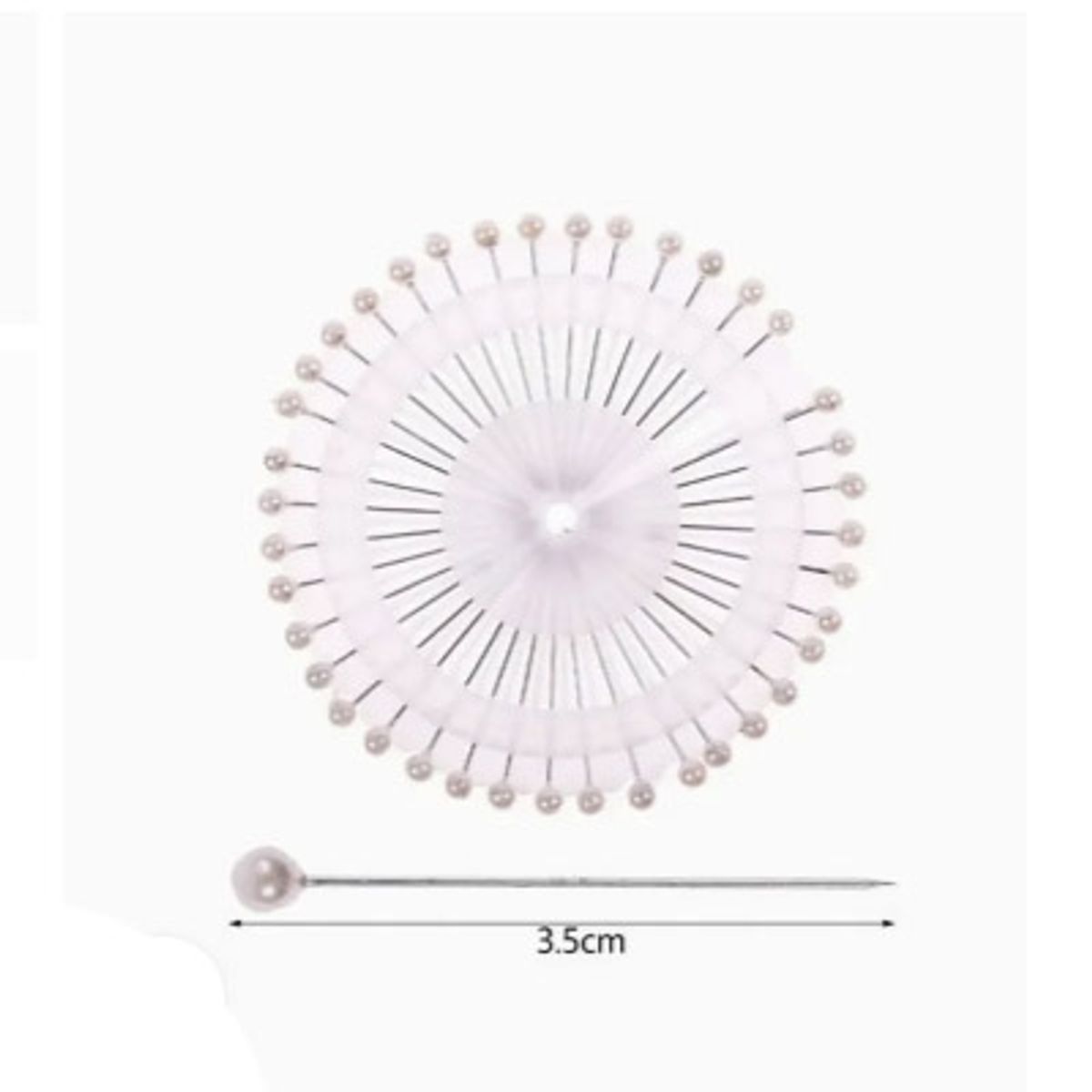 GENERICO - Set de Alfileres Blancos