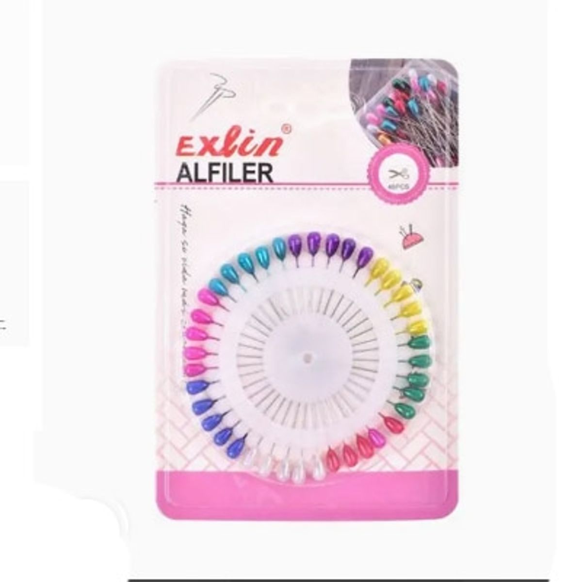 GENERICO - Set de Alfileres con Cabeza Multicolor