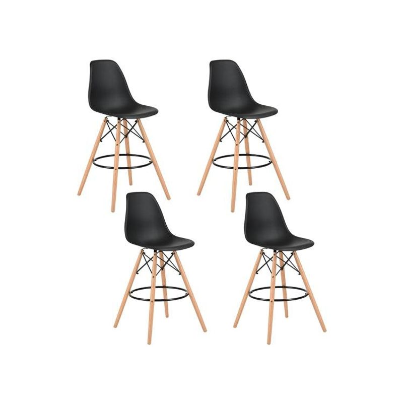 GENERICO - Pack de 4 Taburete Eames Clásico NEGRO