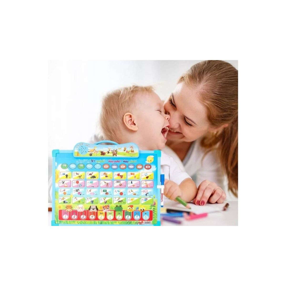 GENERICO - pizarra aprendizaje con sonidos para bebé inglesespañol