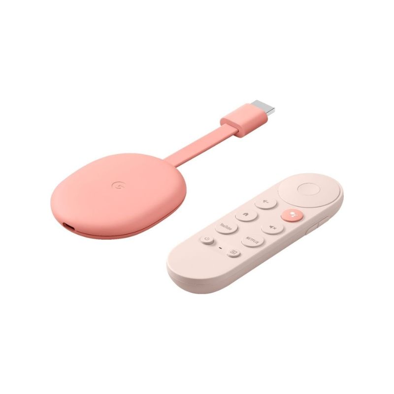 GOOGLE - Reproductor Streaming Google GA01920-US Rosado 4K Control por Voz