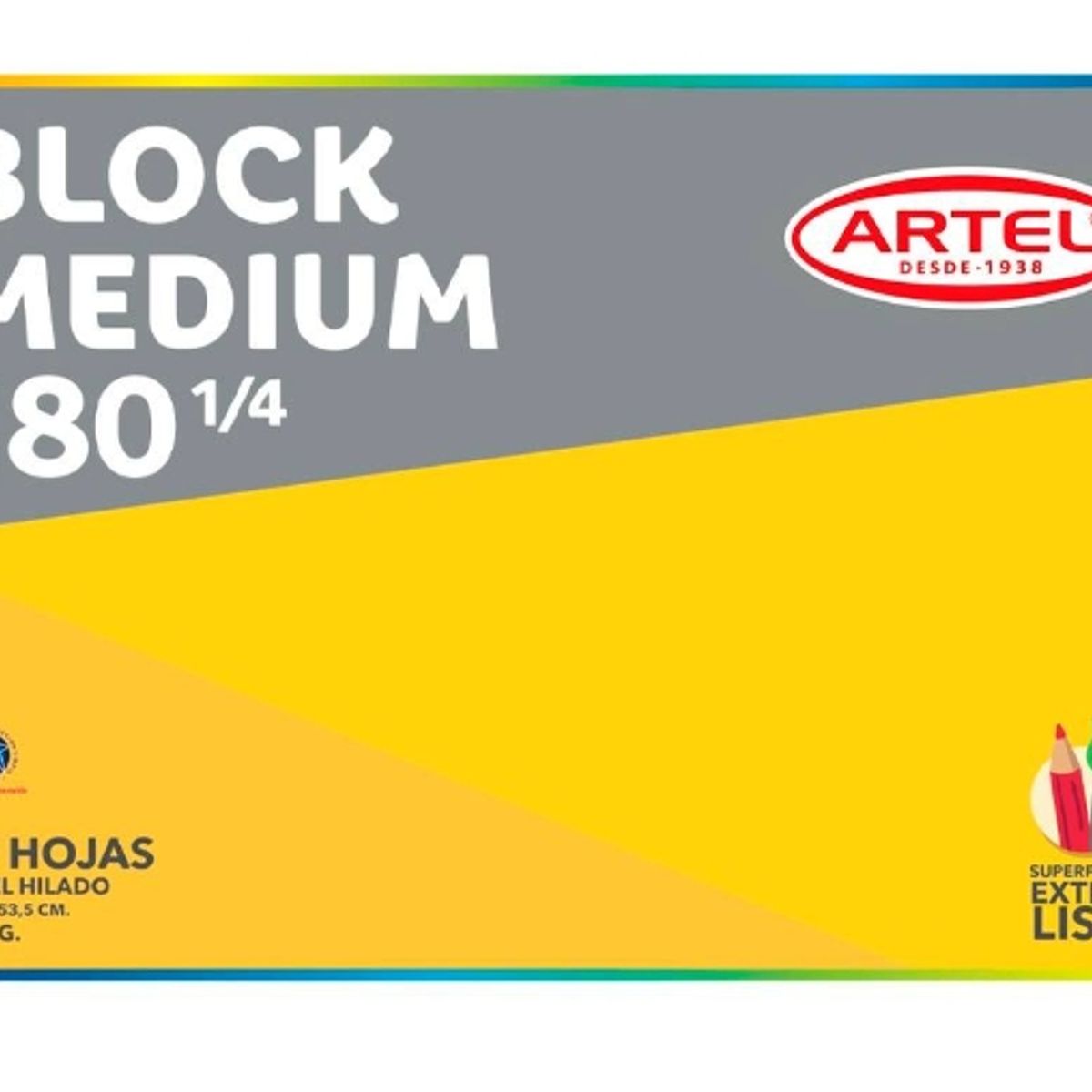 GENERICO - Block De Dibujo Medium De 20 Hojas