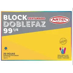GENERICO - Block De Dibujo Doblefaz Texturado De 20 Hojas