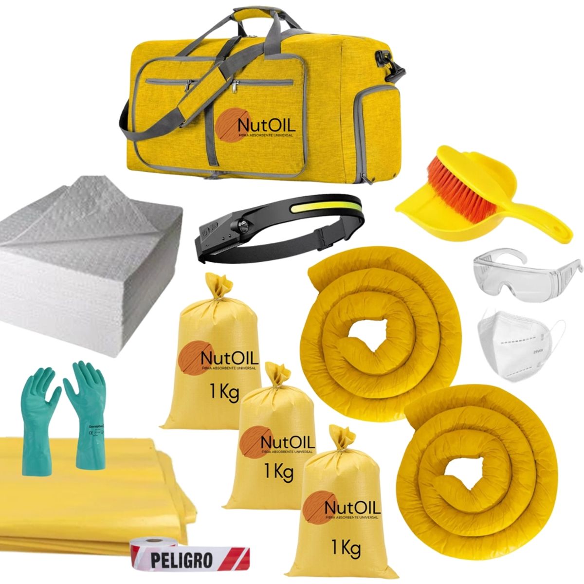 GENERICO - Kit AntiDerrame portátil para camionetas 35 Lts universal