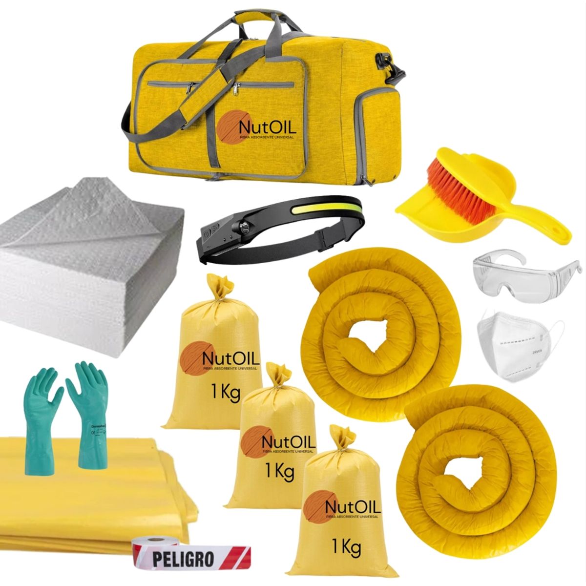 GENERICO - Kit AntiDerrame portátil para camionetas 35 Lts universal
