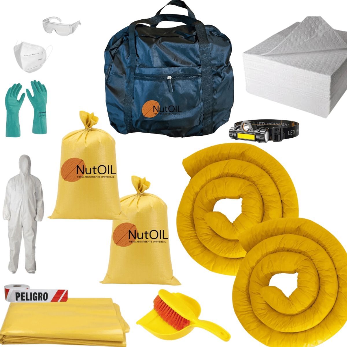 GENERICO - Kit AntiDerrame portátil para camiones 50 Lts universal