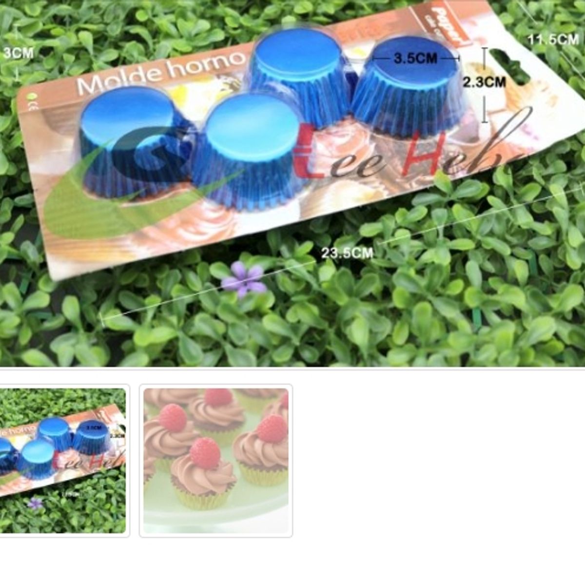 GENERICO - Capsulas Metalizadas 12cm 80 Capsulas Azul