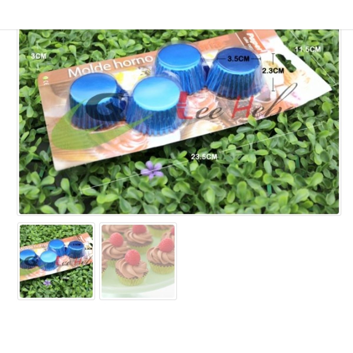 GENERICO - Capsulas Metalizadas 12cm 80 Capsulas Azul