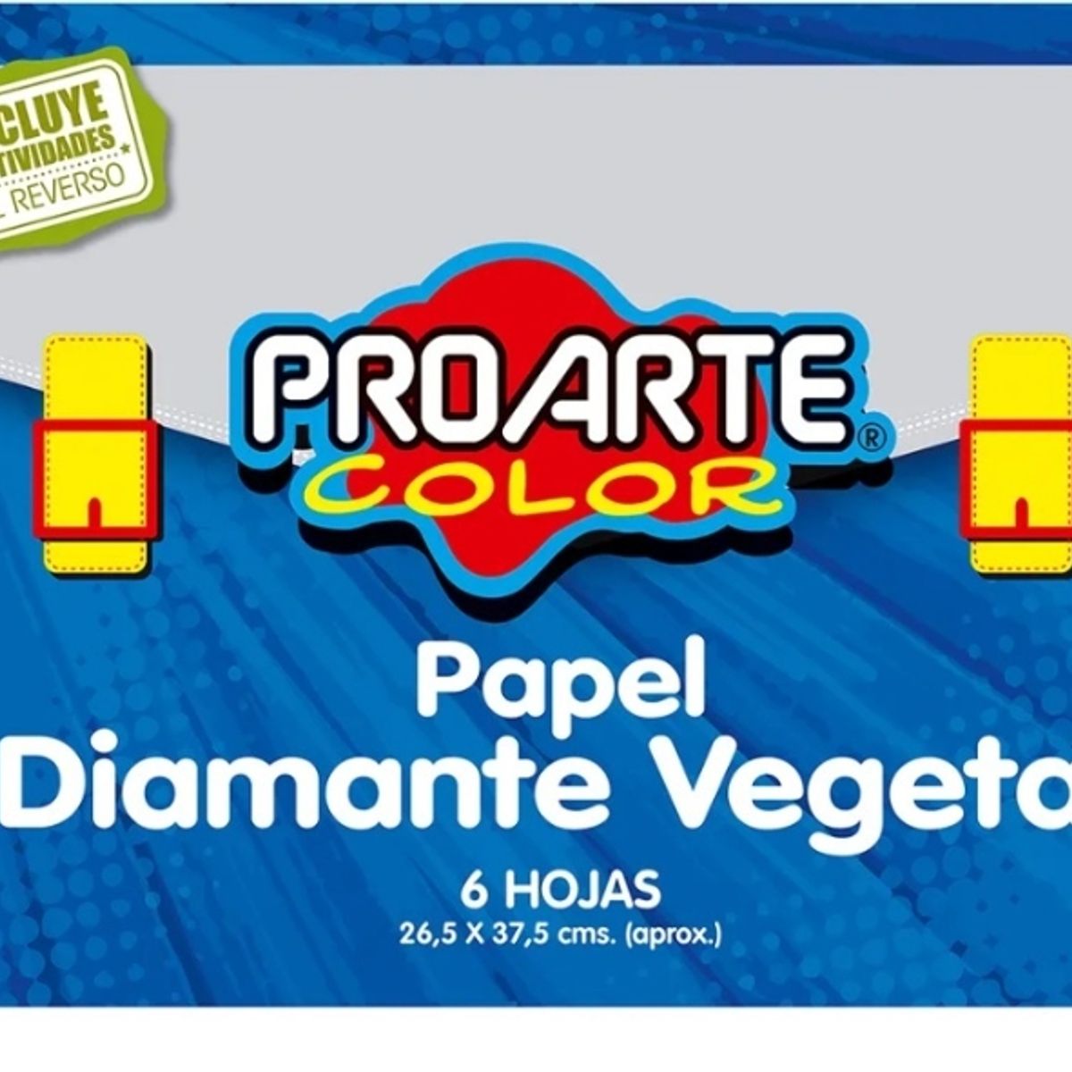 GENERICO - Papel Diamante Vegetal 6 Hojas Azul ProArte Color
