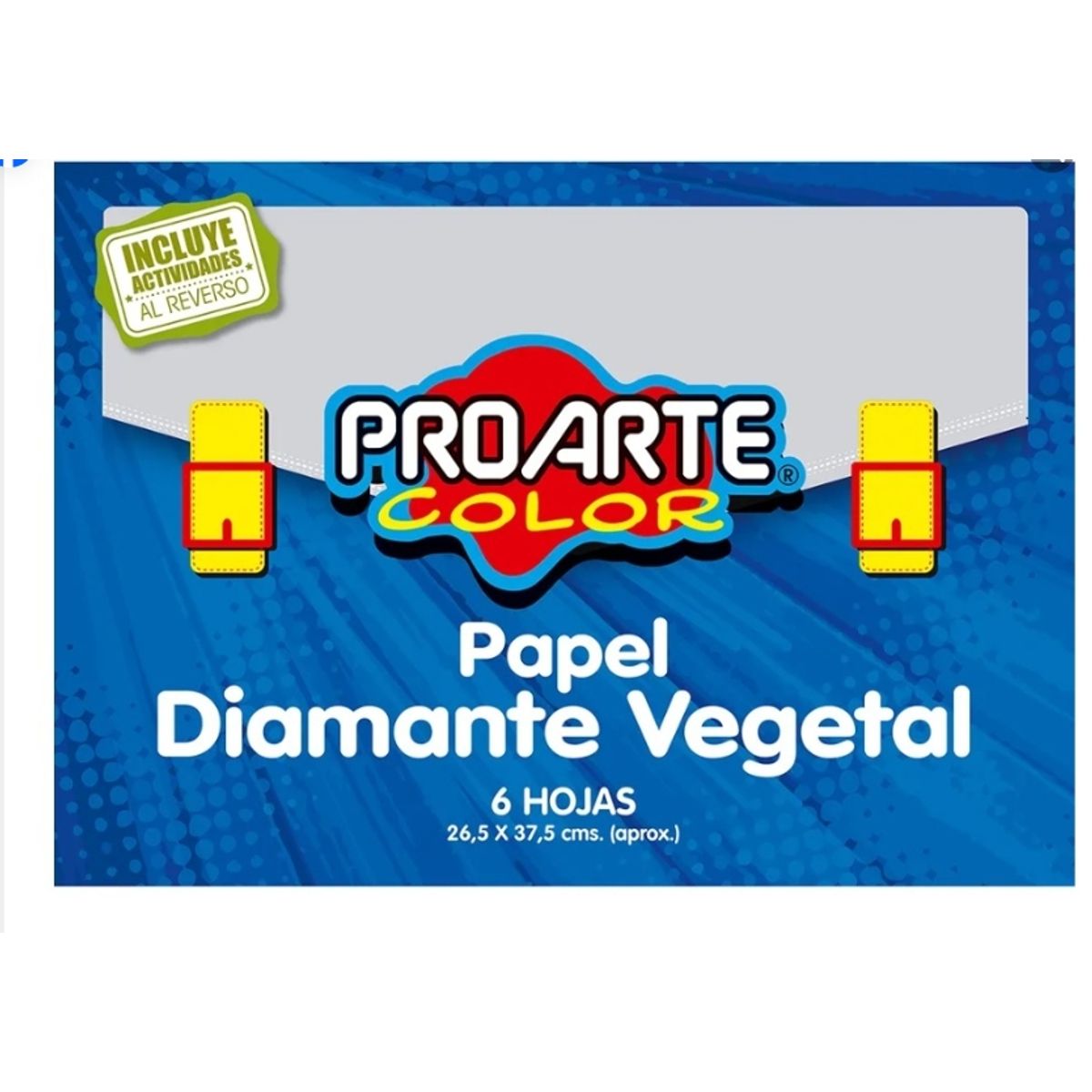 GENERICO - Papel Diamante Vegetal 6 Hojas Azul ProArte Color