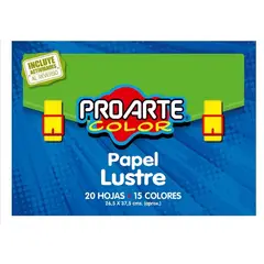 GENERICO - Papel Lustre Azul De 20 Hojas 15 Colores